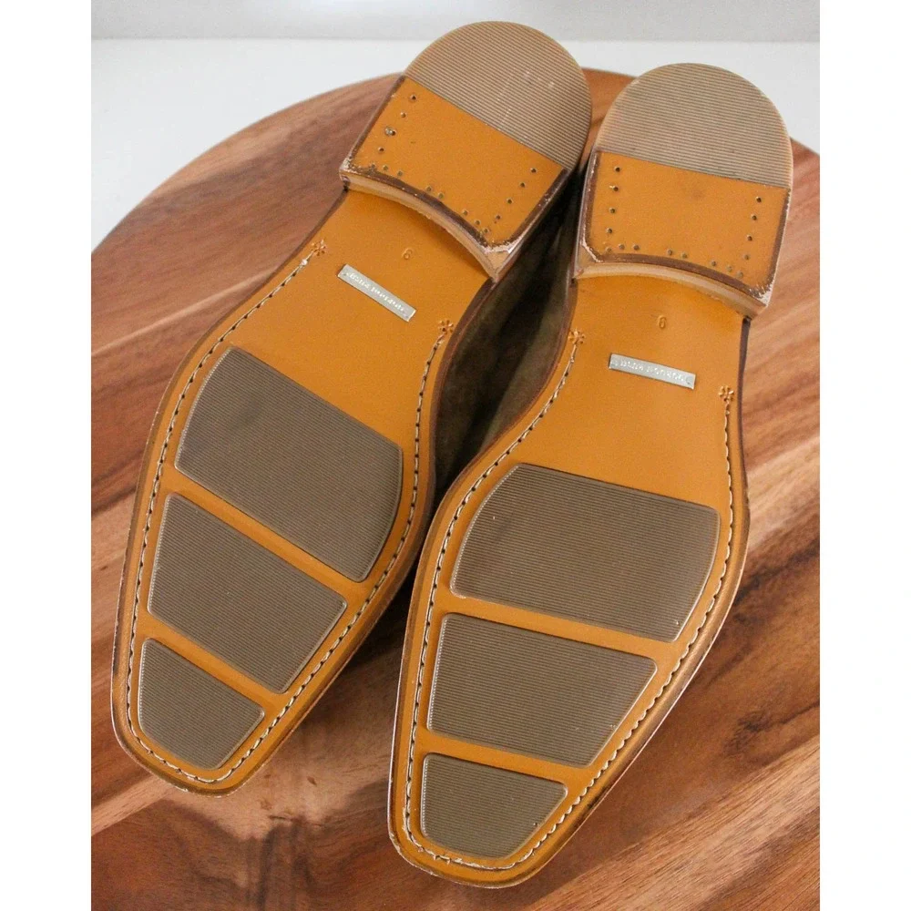 Gordon Rush Dress Shoes Mens 9 Brown Suede Leather Slip On Loafers Made in Italy